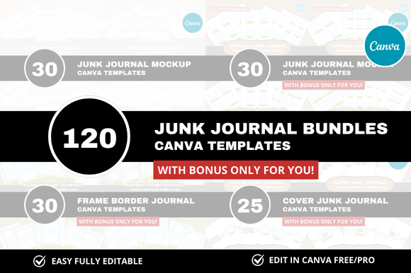 120 Cover Journal Canva Bundle Bonus: A Complete Creative Toolkit