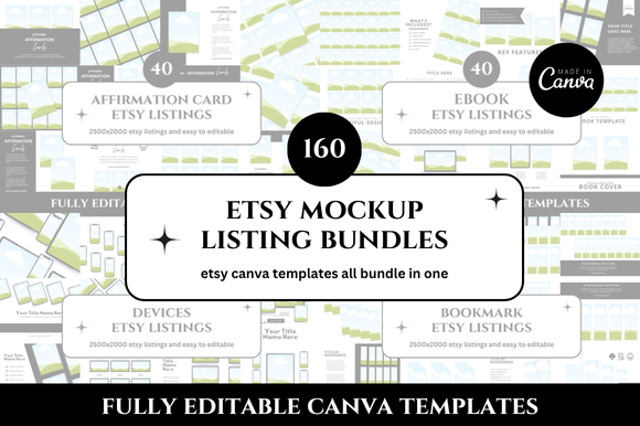 160 Etsy Listings Mockup Bundle