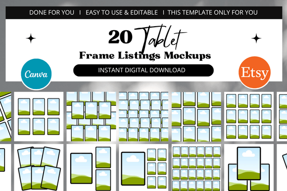 20 Etsy Tablet Frame Mockup Canva: Boost Your Digital Product Sales with Professional Templates