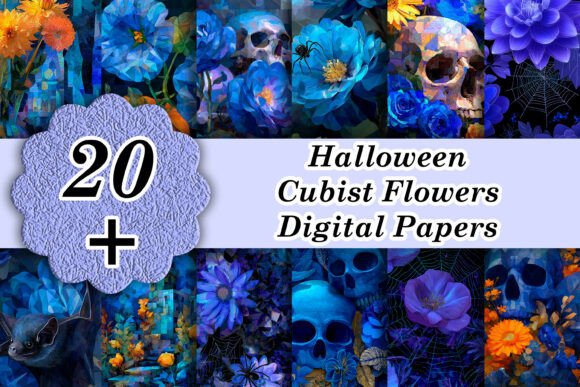 20 Sapphire Halloween Cubist Flowers: A Unique Blend of Art and Functionality