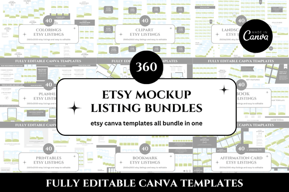 360 Etsy Listings Mockup Bundle: Save Time and Boost Your Digital Storefront