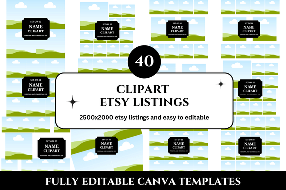 40 Clipart Etsy Listings Mockup