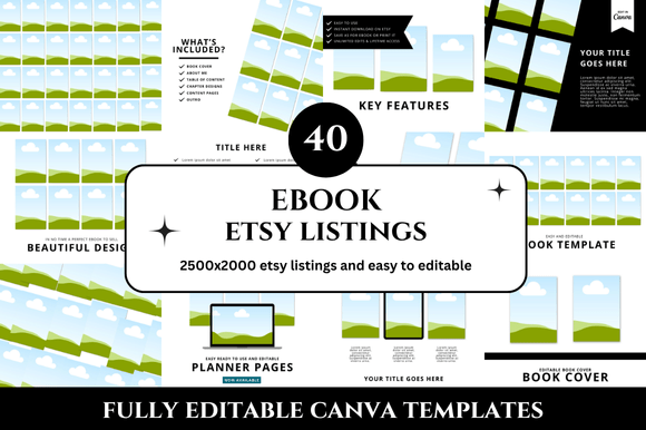 40 Ebook Etsy Listings Mockup