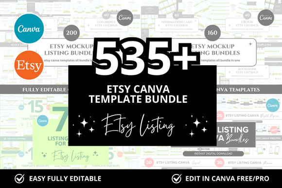 535 Etsy Canva Bundle Bonus: A Comprehensive Guide to Digital Design for E-commerce
