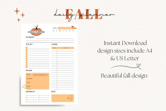 Autumn Themed Daily Planner – Cozy Fall