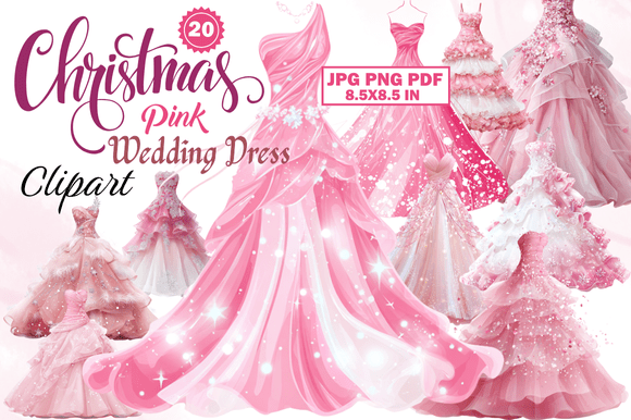 Christmas Pink Wedding Dress Clipart: A Practical Digital Asset for Creatives and Entrepreneurs