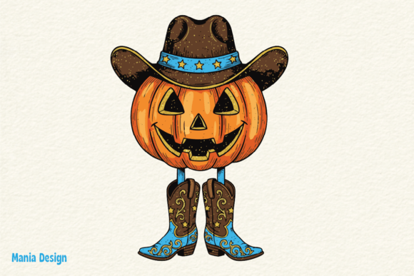 Cowboy Pumpkin Howdy Boot PNG: A Western Halloween Design for Your Next Creative Project