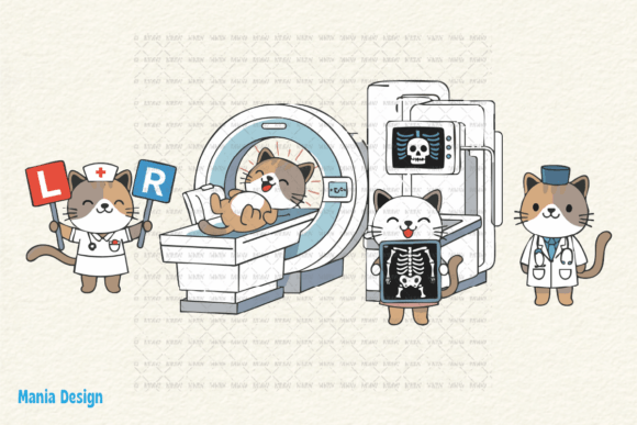 Cute Cat Nurse PNG Radiology Clinic PNG