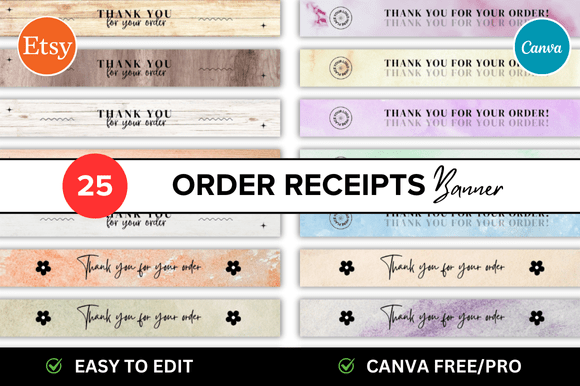 Etsy Order Receipt Bundle