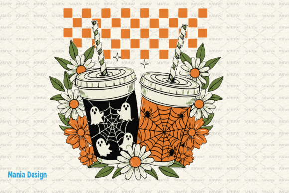 Halloween Spooky Coffee PNG: A Unique Design for Creative Projects