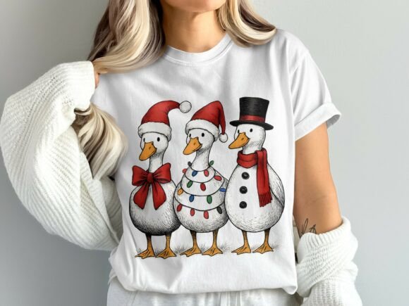 Holiday Christmas Geese PNG Design: A Versatile Creative Tool for Modern Use