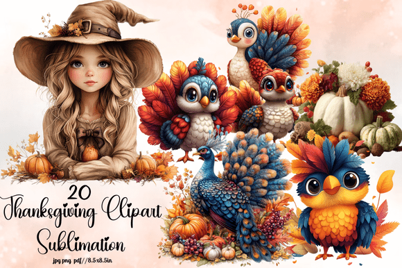 Thanksgiving Clipart Sublimation: A Creative Resource for All Your Design Needs