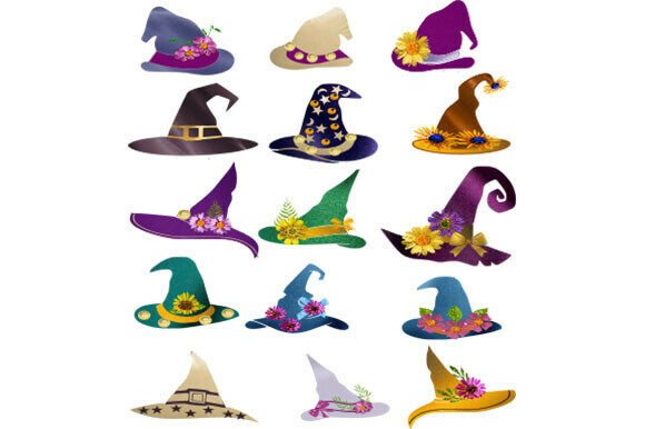 Unleash Your Creativity with A Set of 15 Witch Hats