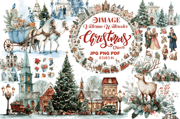 Victorian Watercolor Christmas Clipart: A Strategic Resource for Creative Professionals
